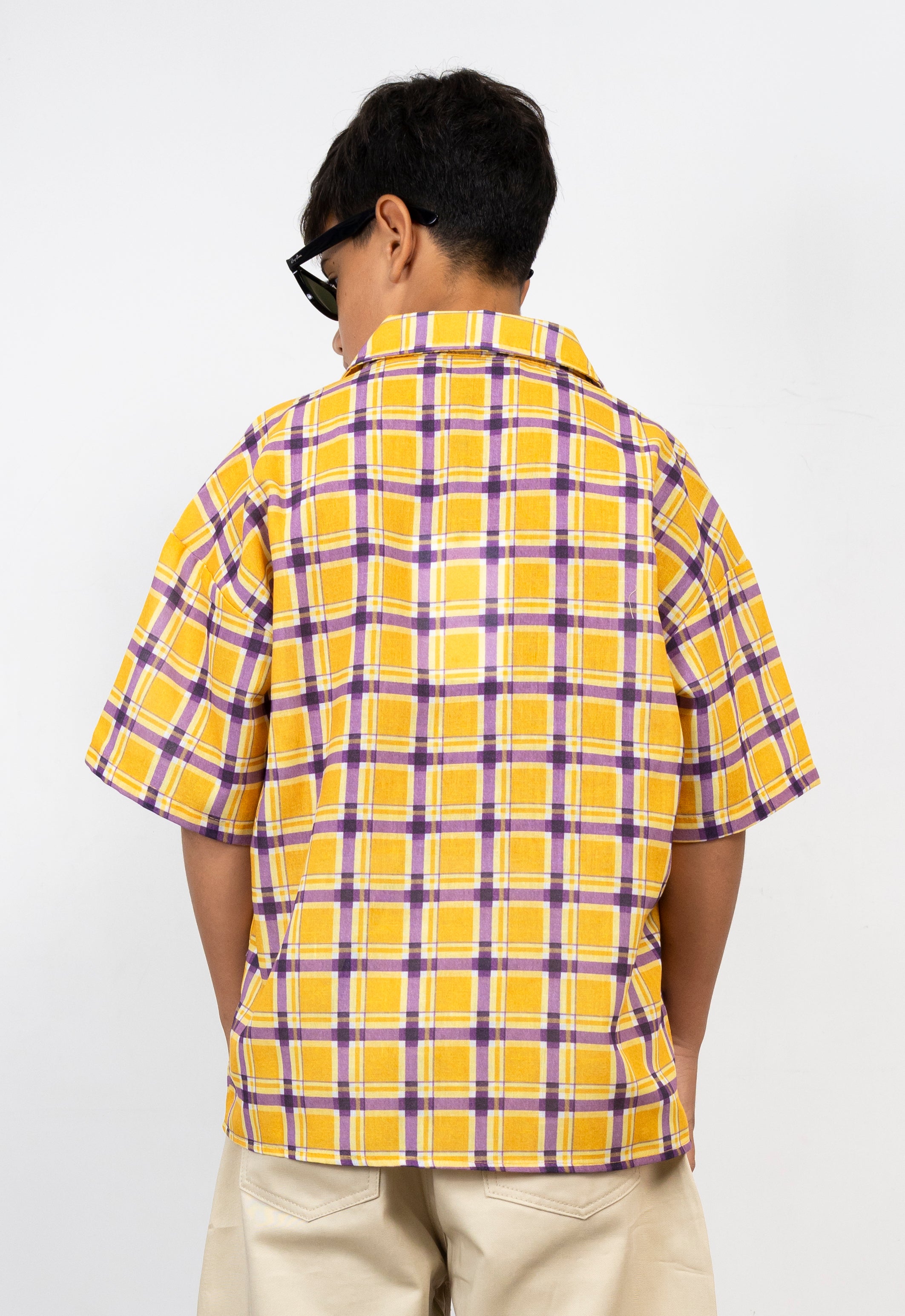 Camicia a Quadri junior con Strass