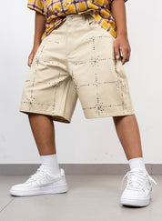 Bermuda junior quadri  con Strass