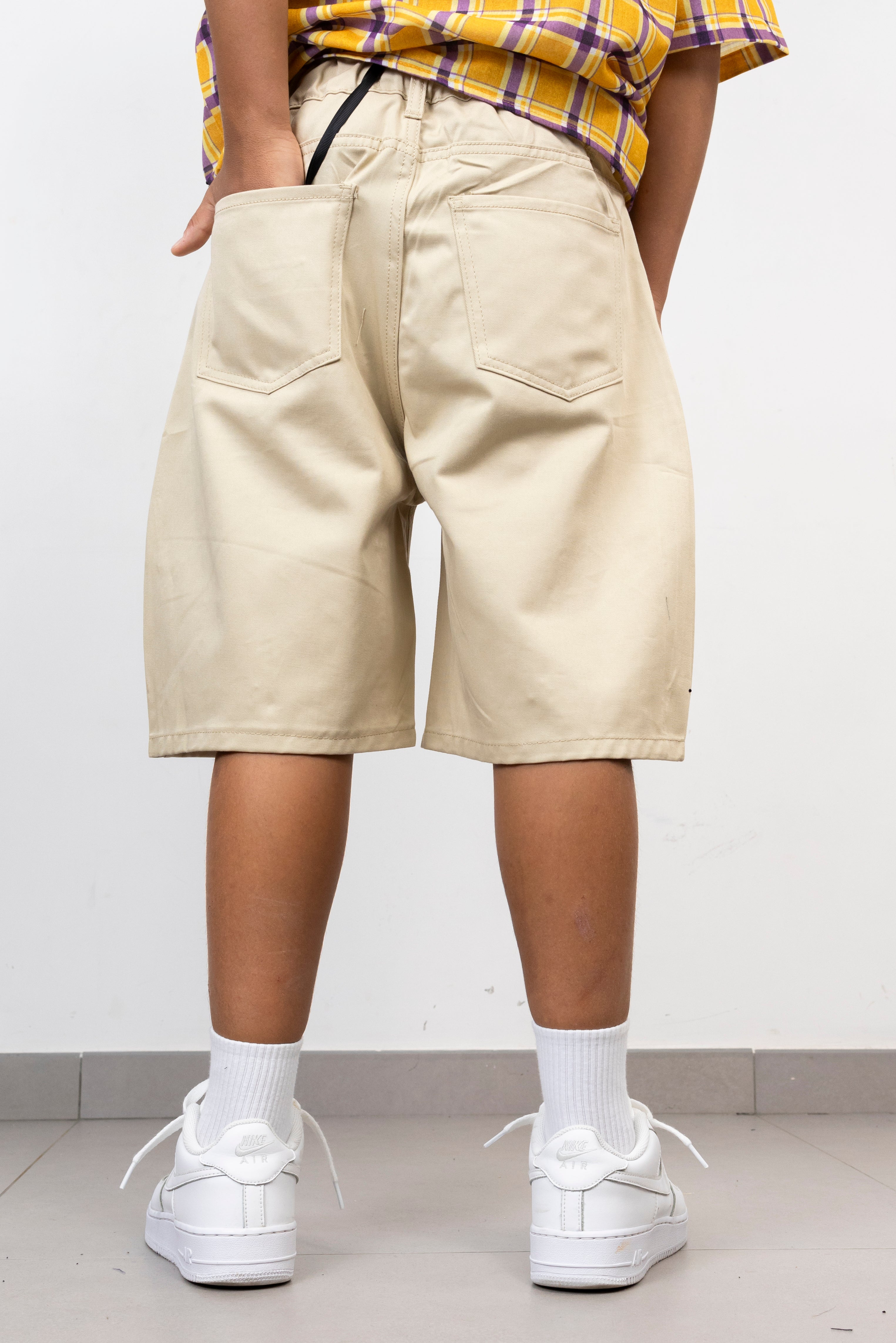 Bermuda junior quadri  con Strass