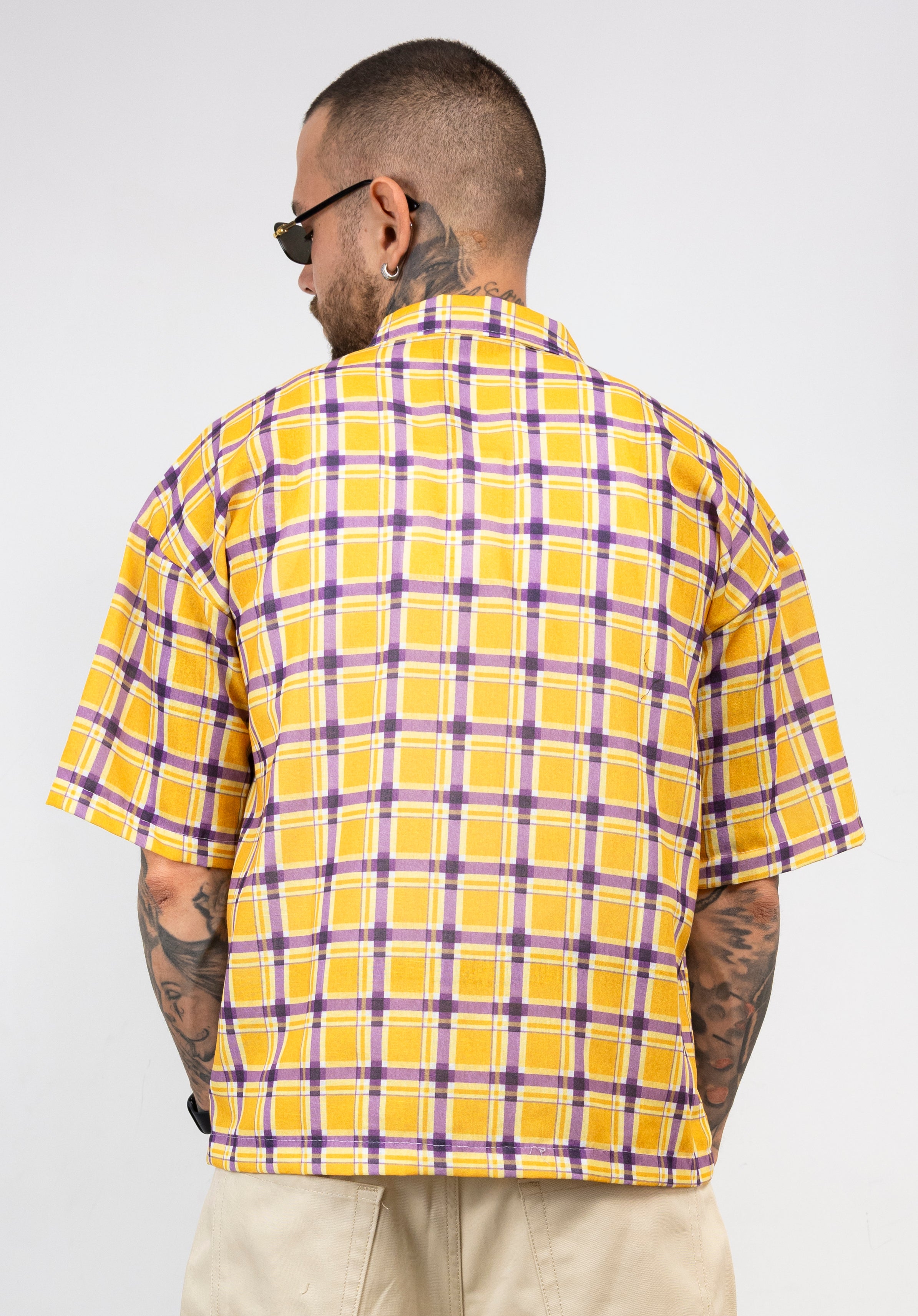 Camicia a Quadri con Applicazioni di Strass