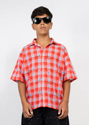 Camicia a Quadri junior con Strass