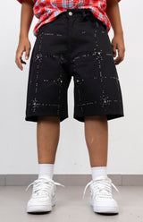 Bermuda junior quadri  con Strass