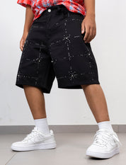 Bermuda junior quadri  con Strass