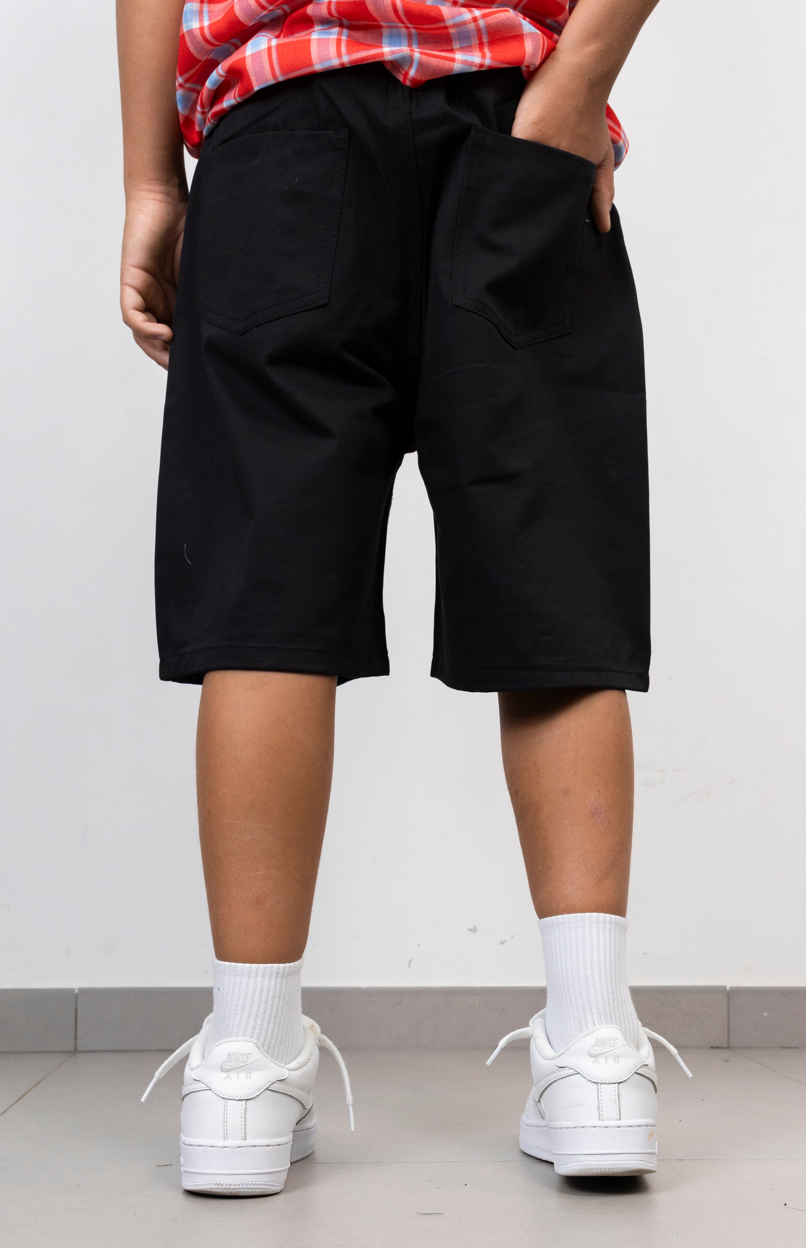 Bermuda junior quadri  con Strass