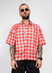 Camicia a Quadri con Applicazioni di Strass