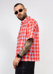 Camicia a Quadri con Applicazioni di Strass