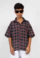 Camicia a Quadri junior con Strass