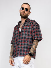 Camicia a Quadri con Applicazioni di Strass