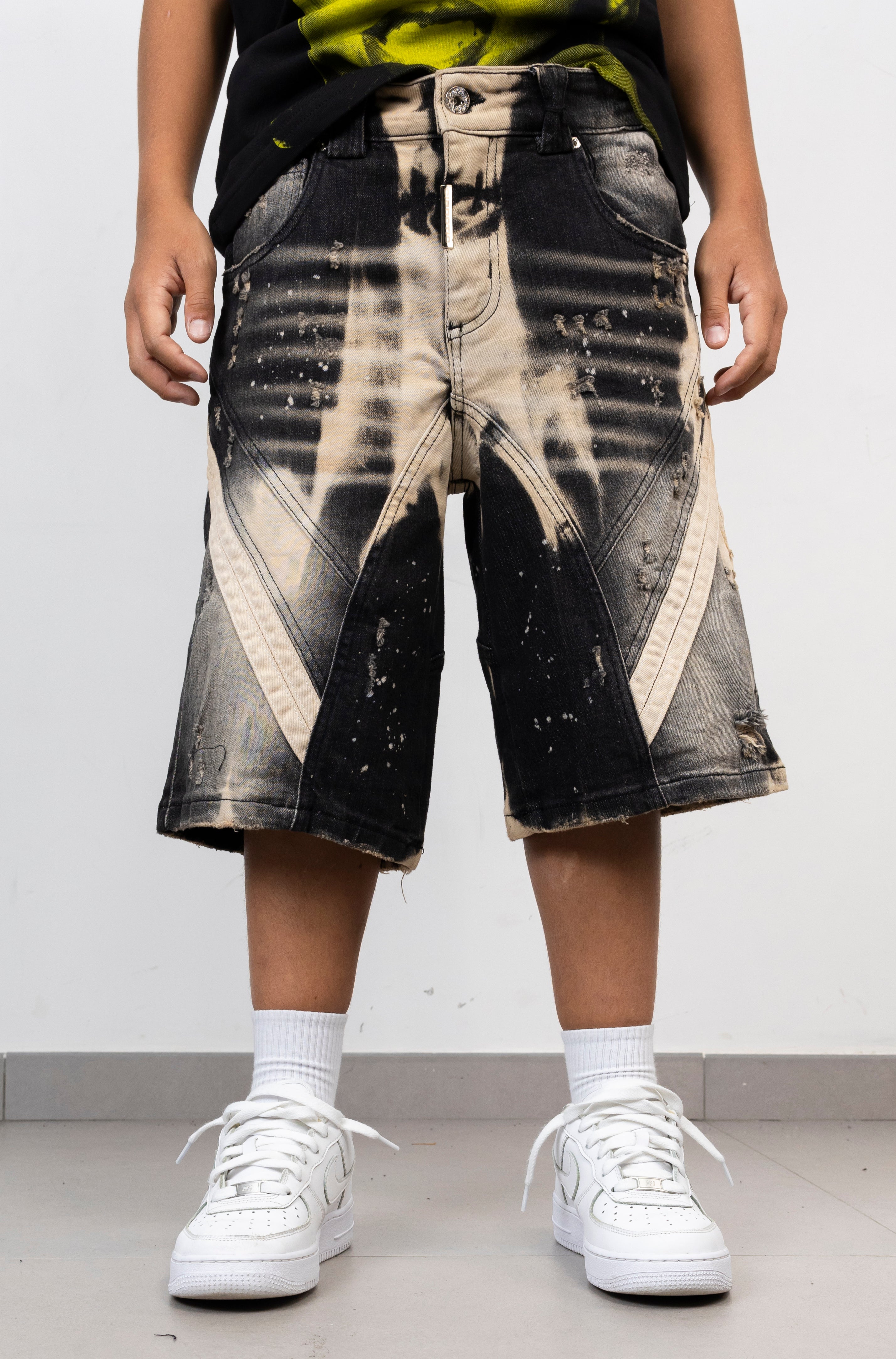 Bermuda Denim Junior con Inserti cianotic