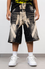 Bermuda Denim Junior con Inserti cianotic