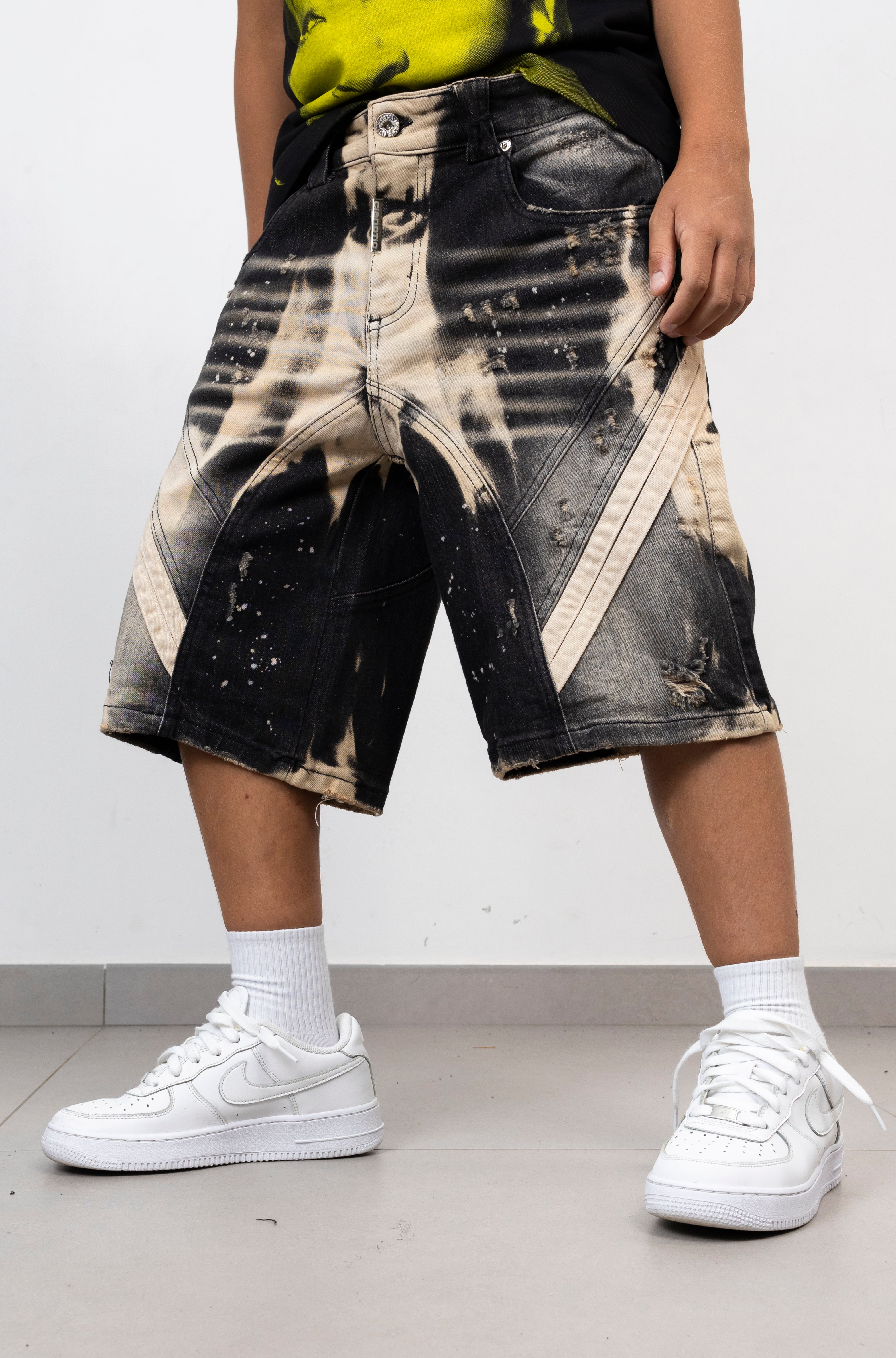 Bermuda Denim Junior con Inserti cianotic
