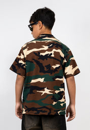 T-Shirt Junior Camouflage con Stampa
