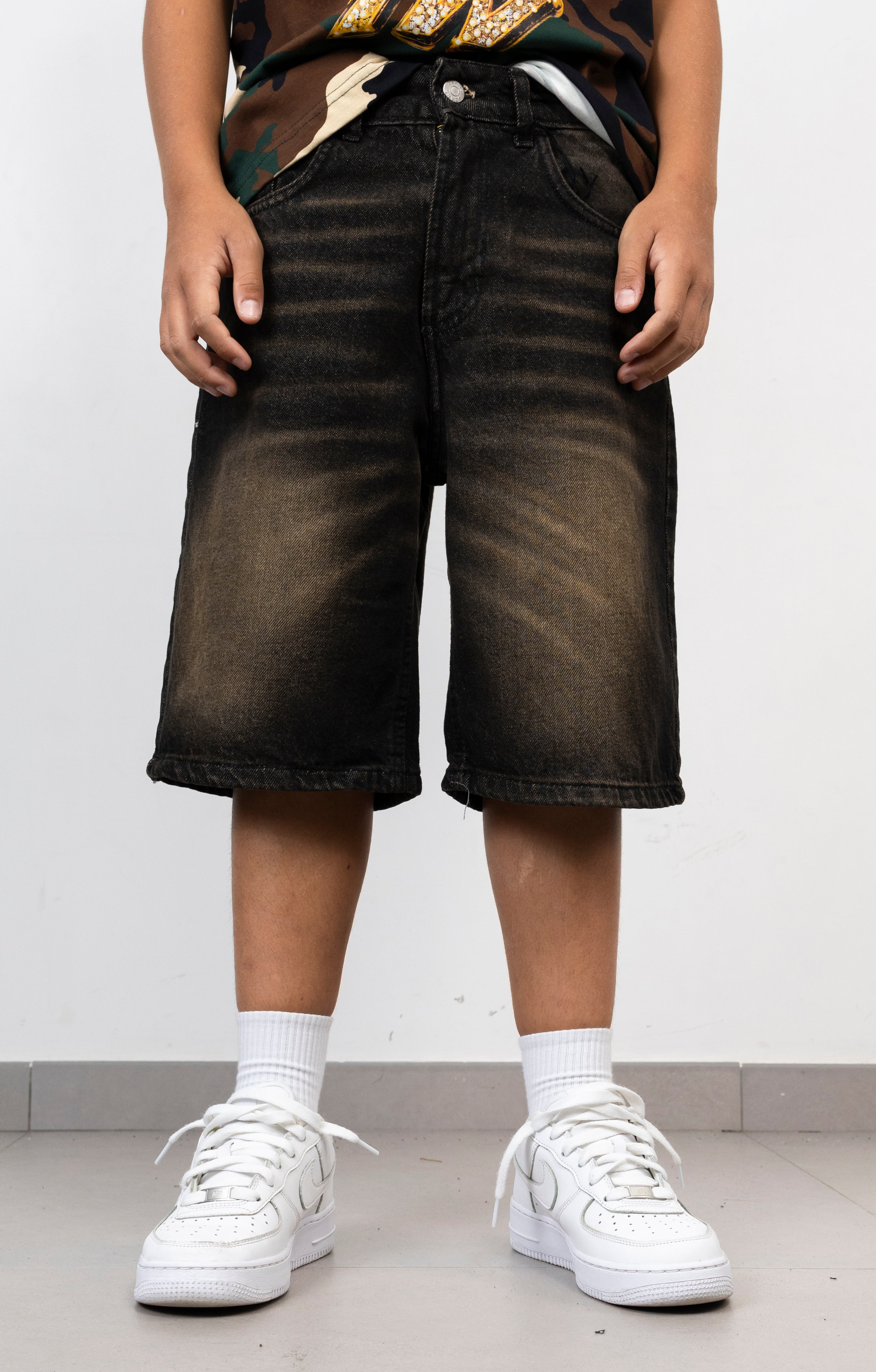Bermuda Denim marrone Vintage Junior