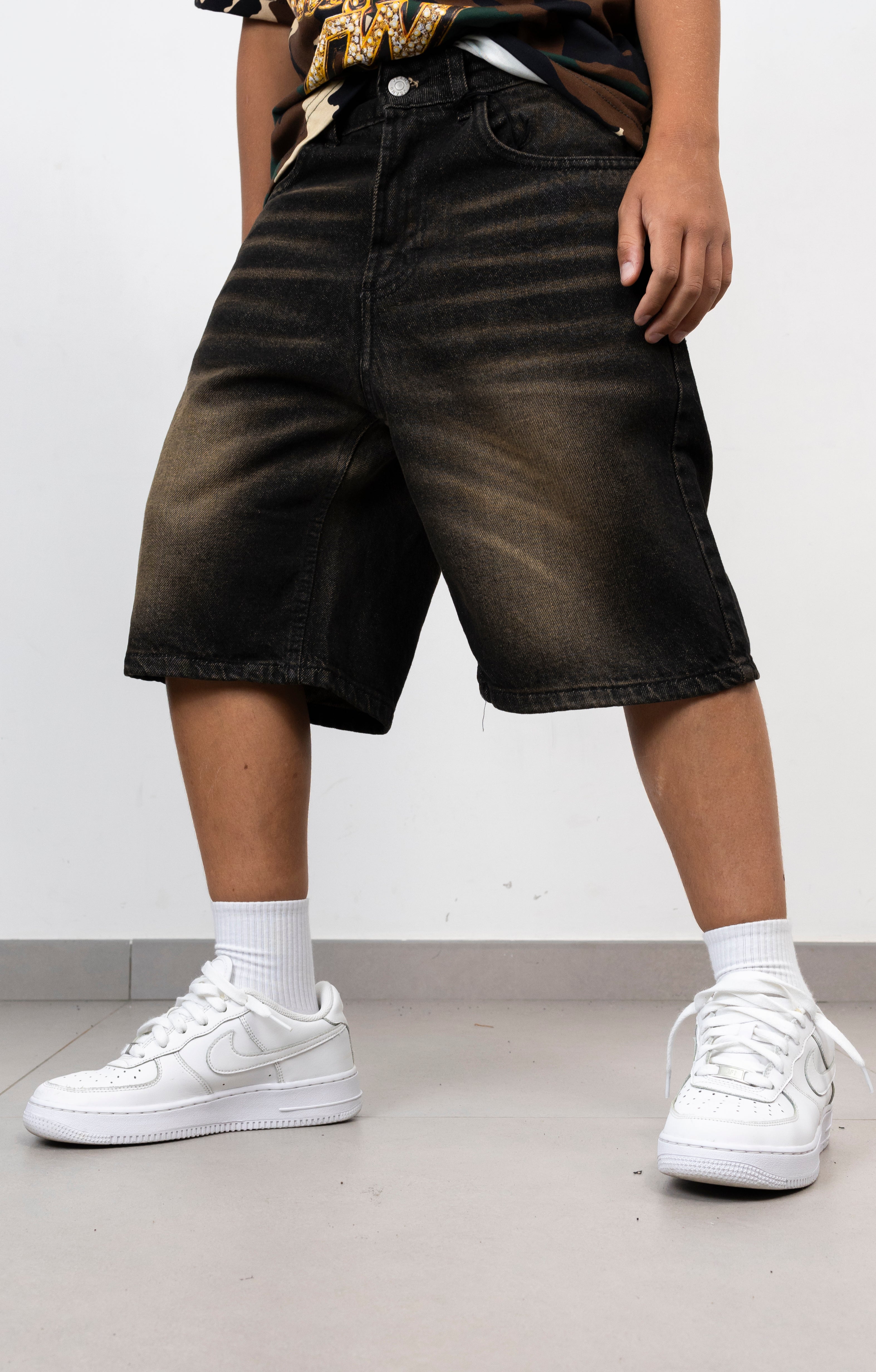 Bermuda Denim marrone Vintage Junior