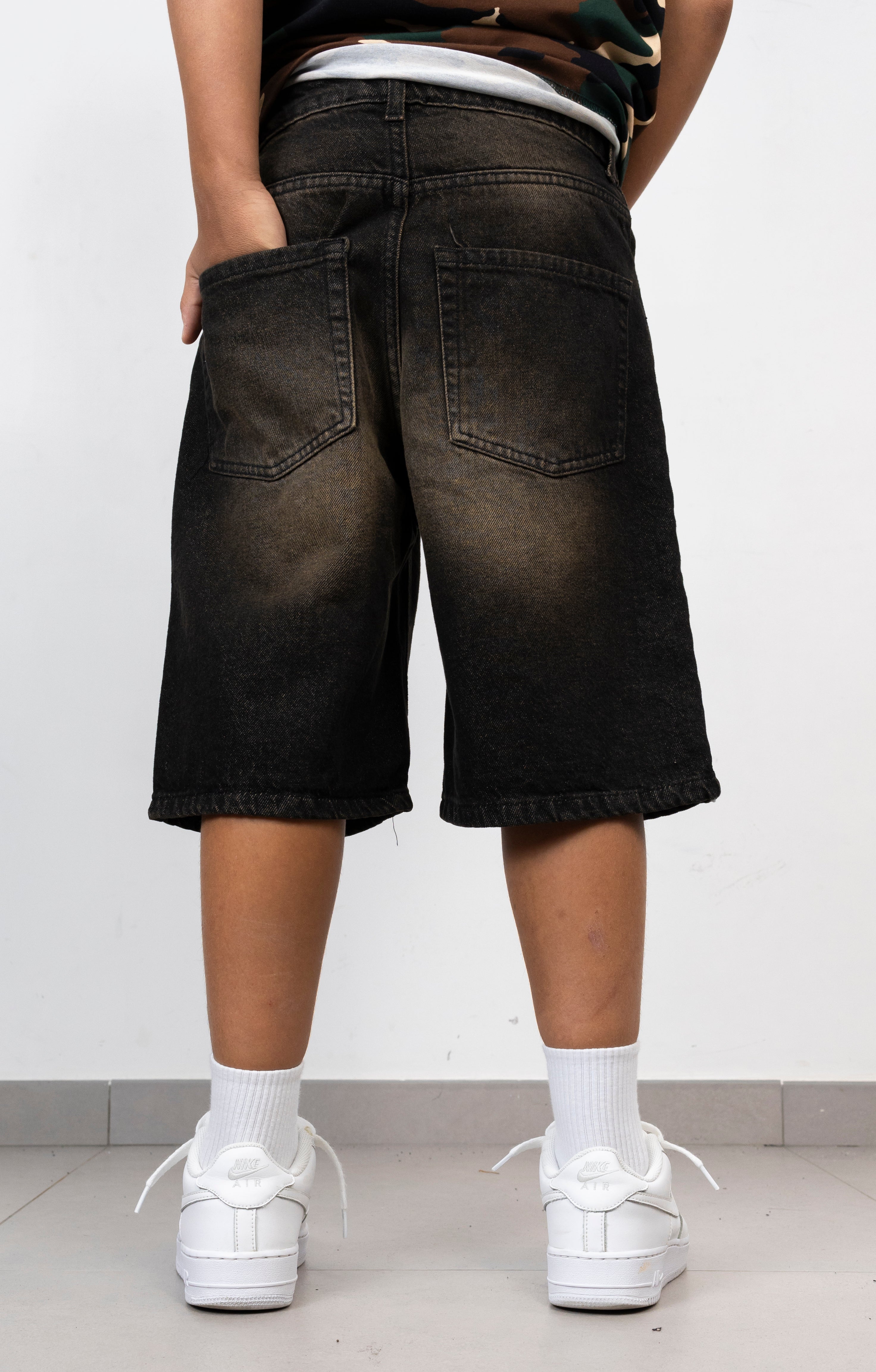 Bermuda Denim marrone Vintage Junior