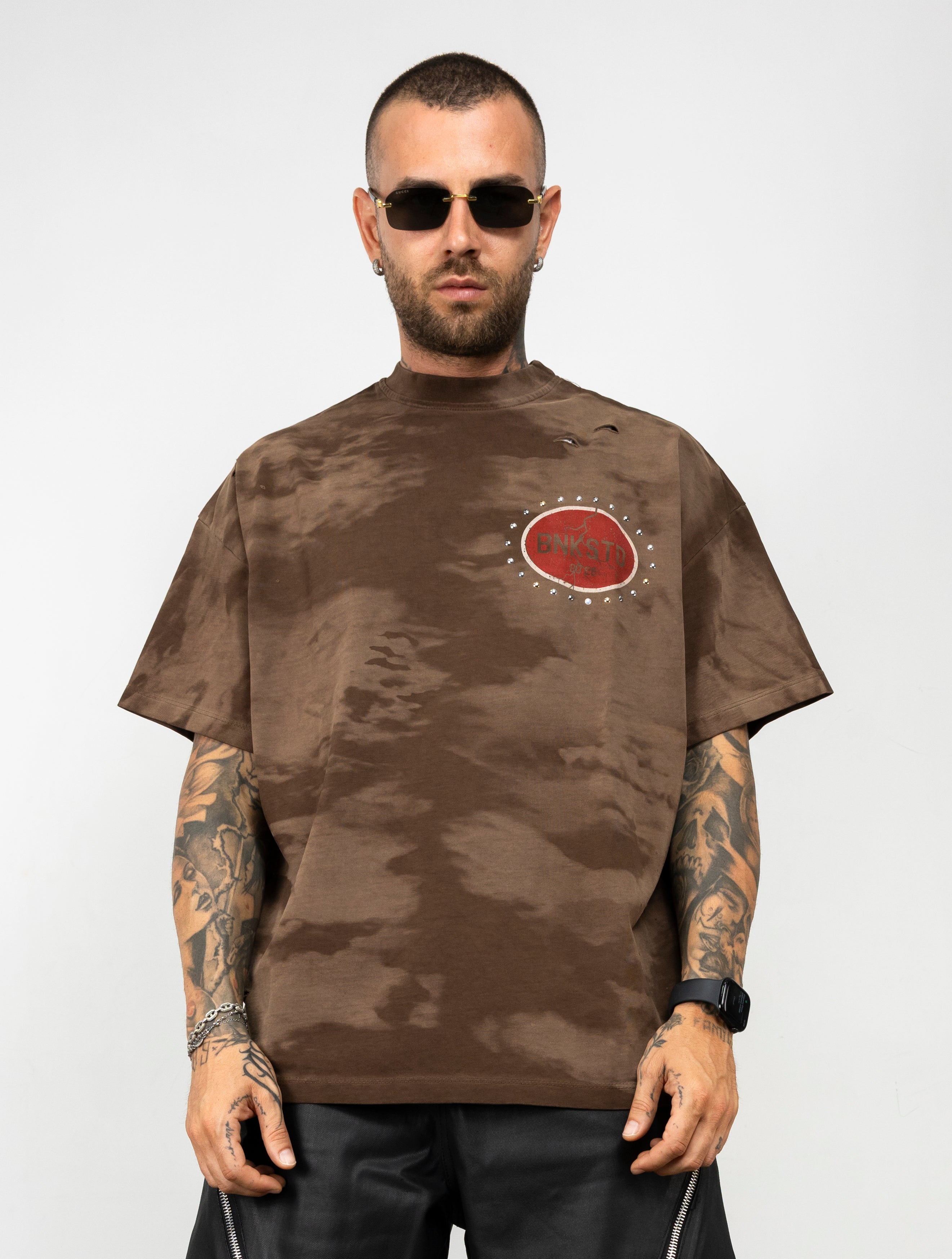 T-shirt Lv strass