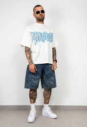 Bermuda in Denim  Skull laser