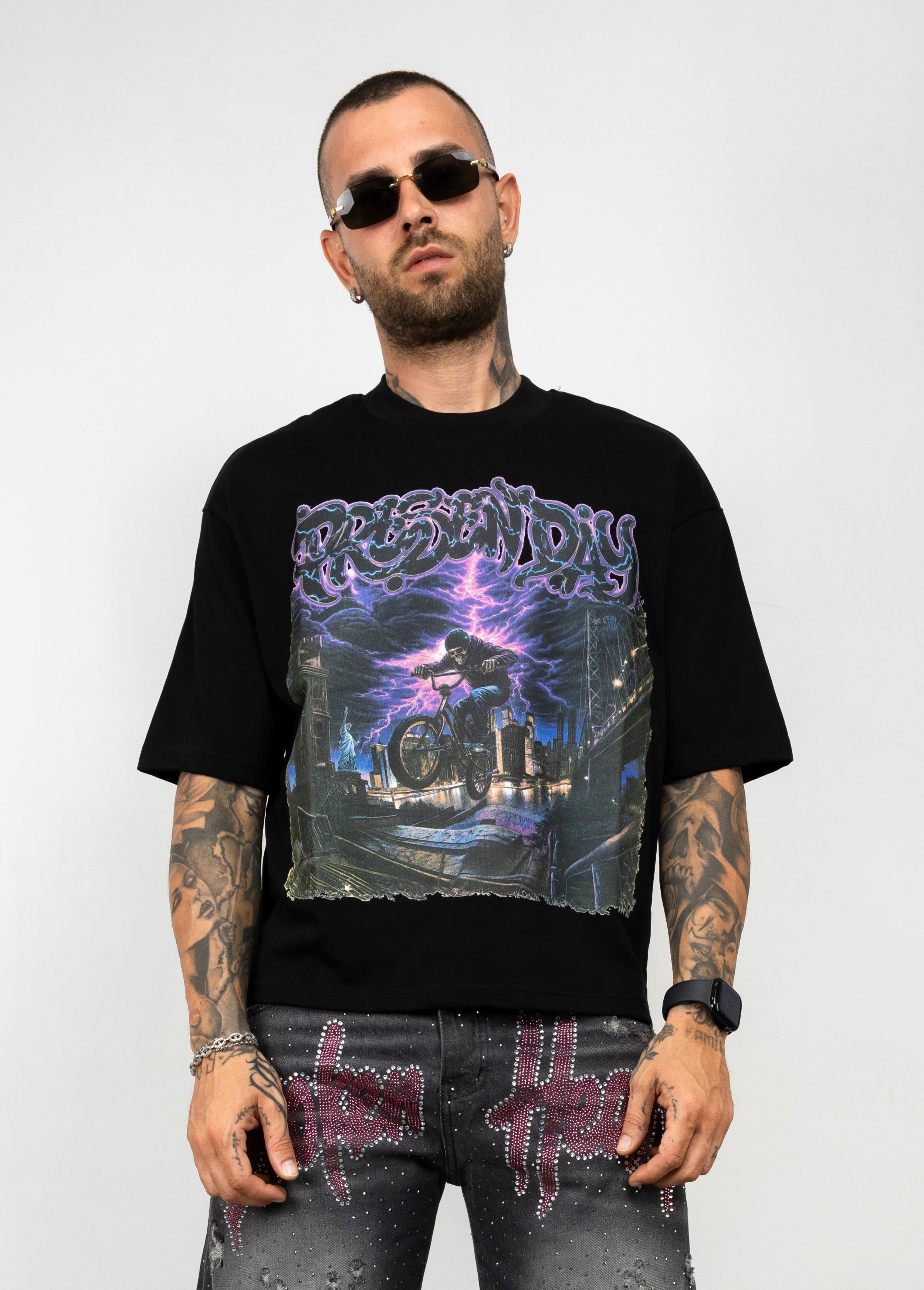 T-Shirt Crop Oversize Graphic