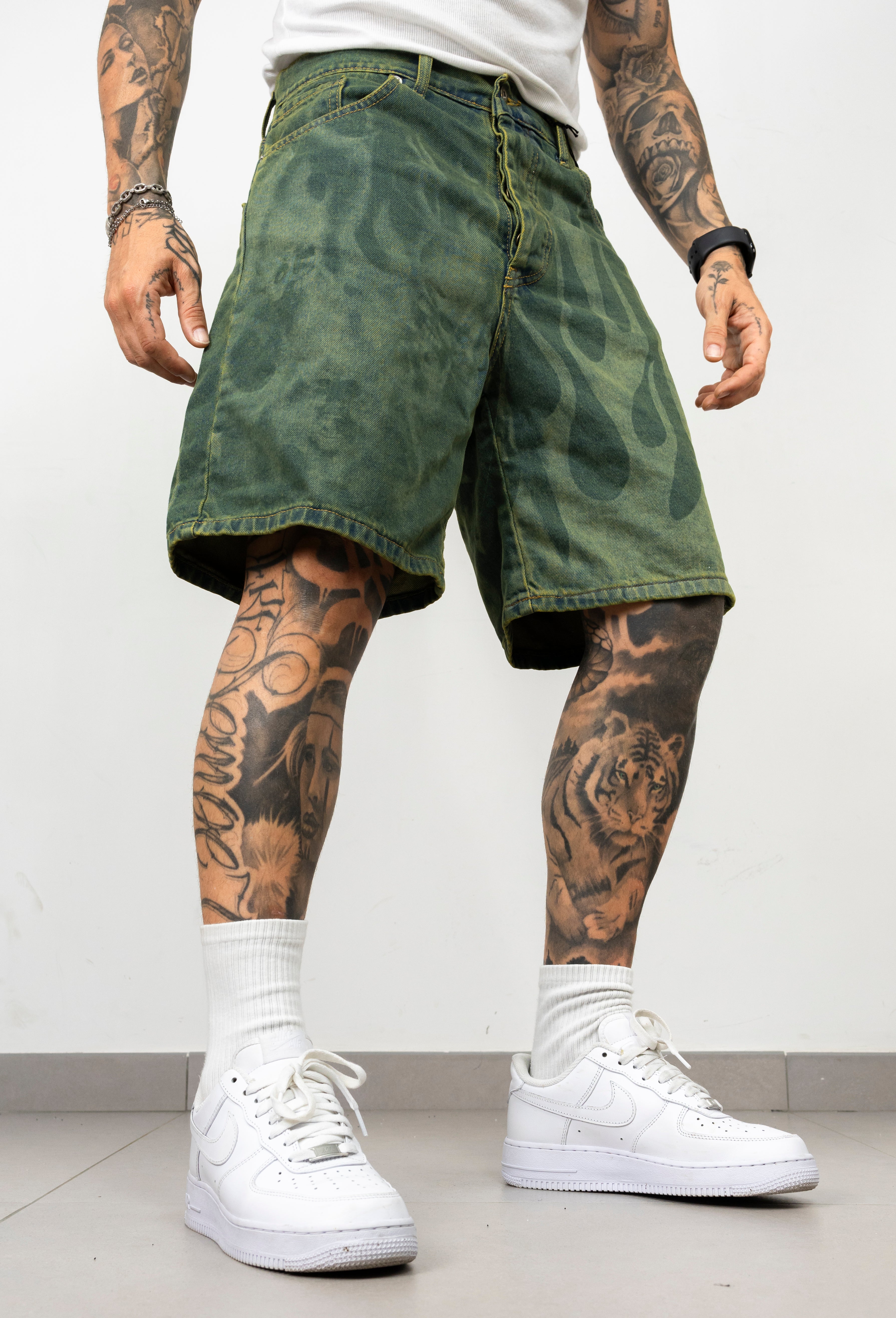 Bermuda Denim Cargo Flame