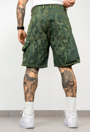 Bermuda Denim Cargo Flame