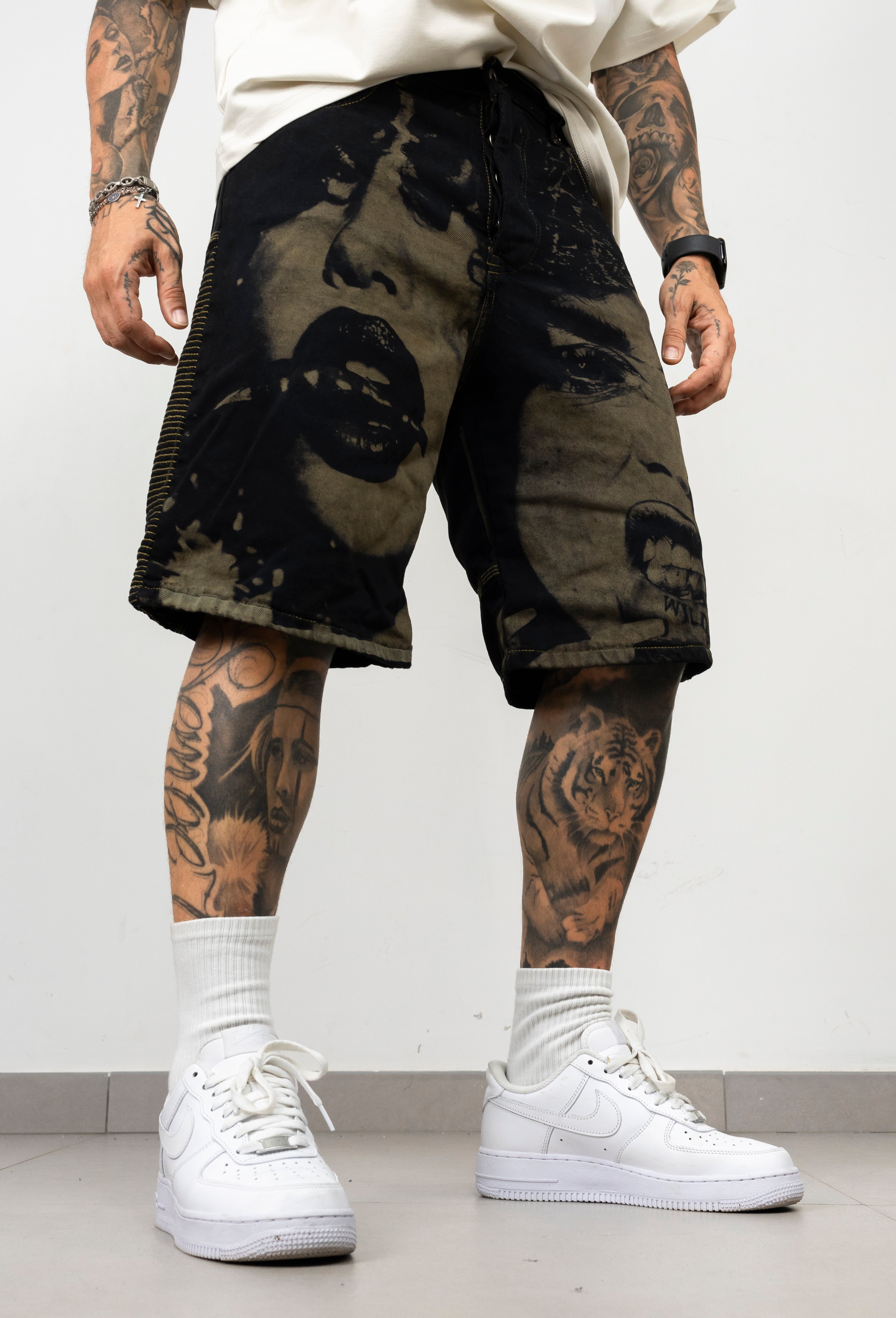 Bermuda Denim Stampa face Dependencia