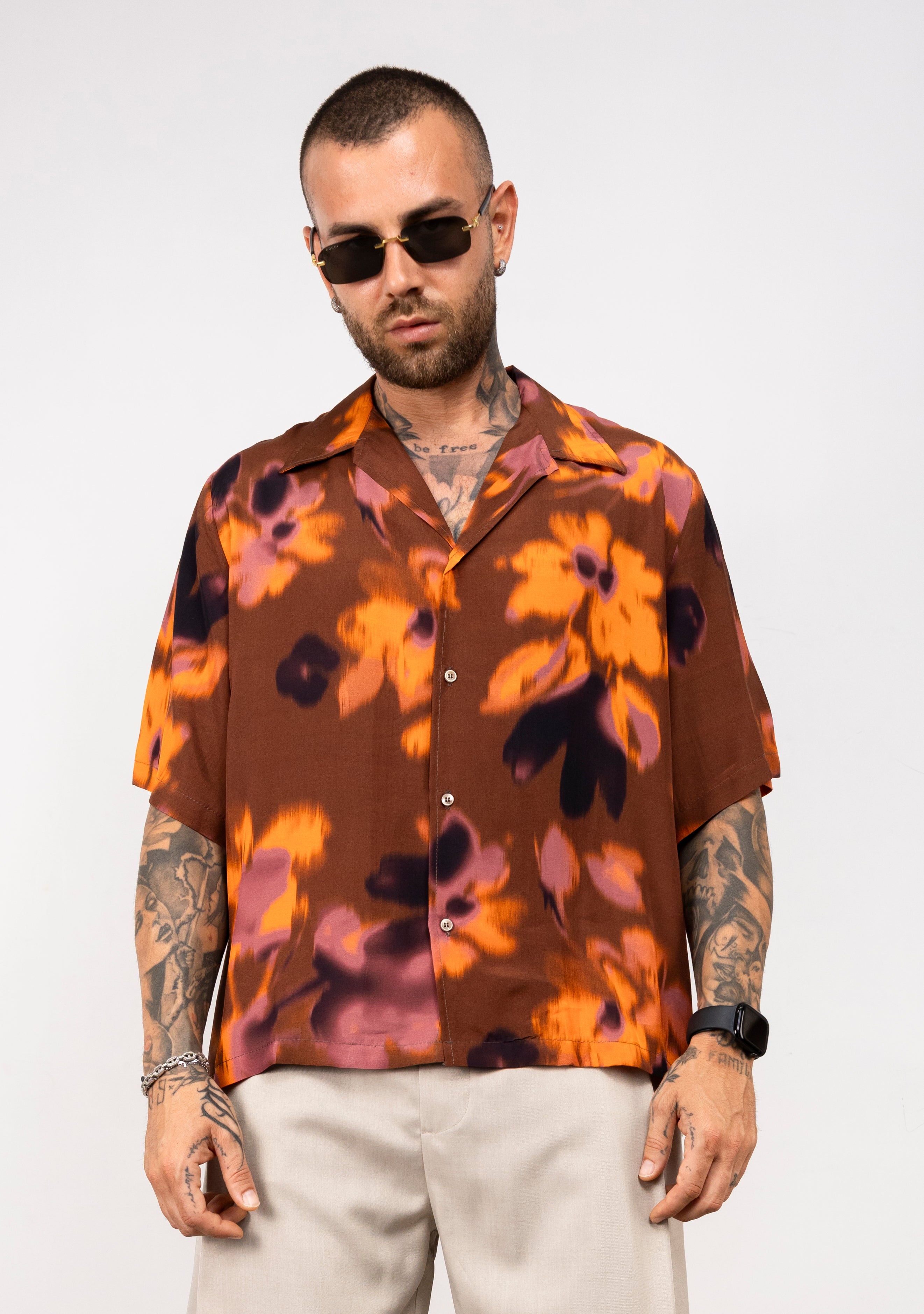 Camicia Fantasia Floreale BLCK
