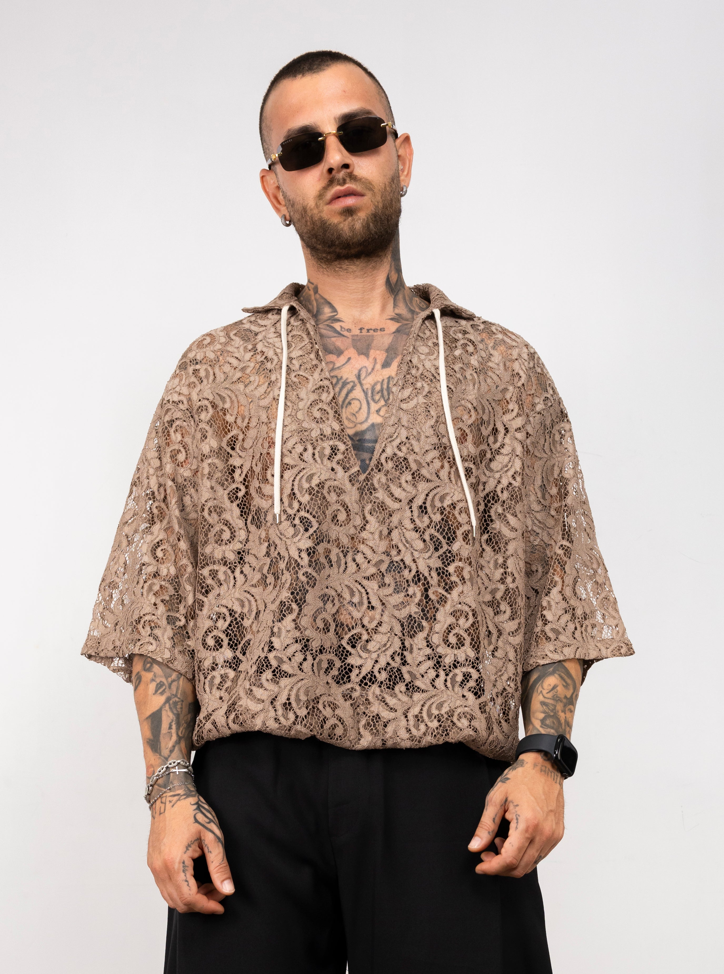 T-shirt in pizzo