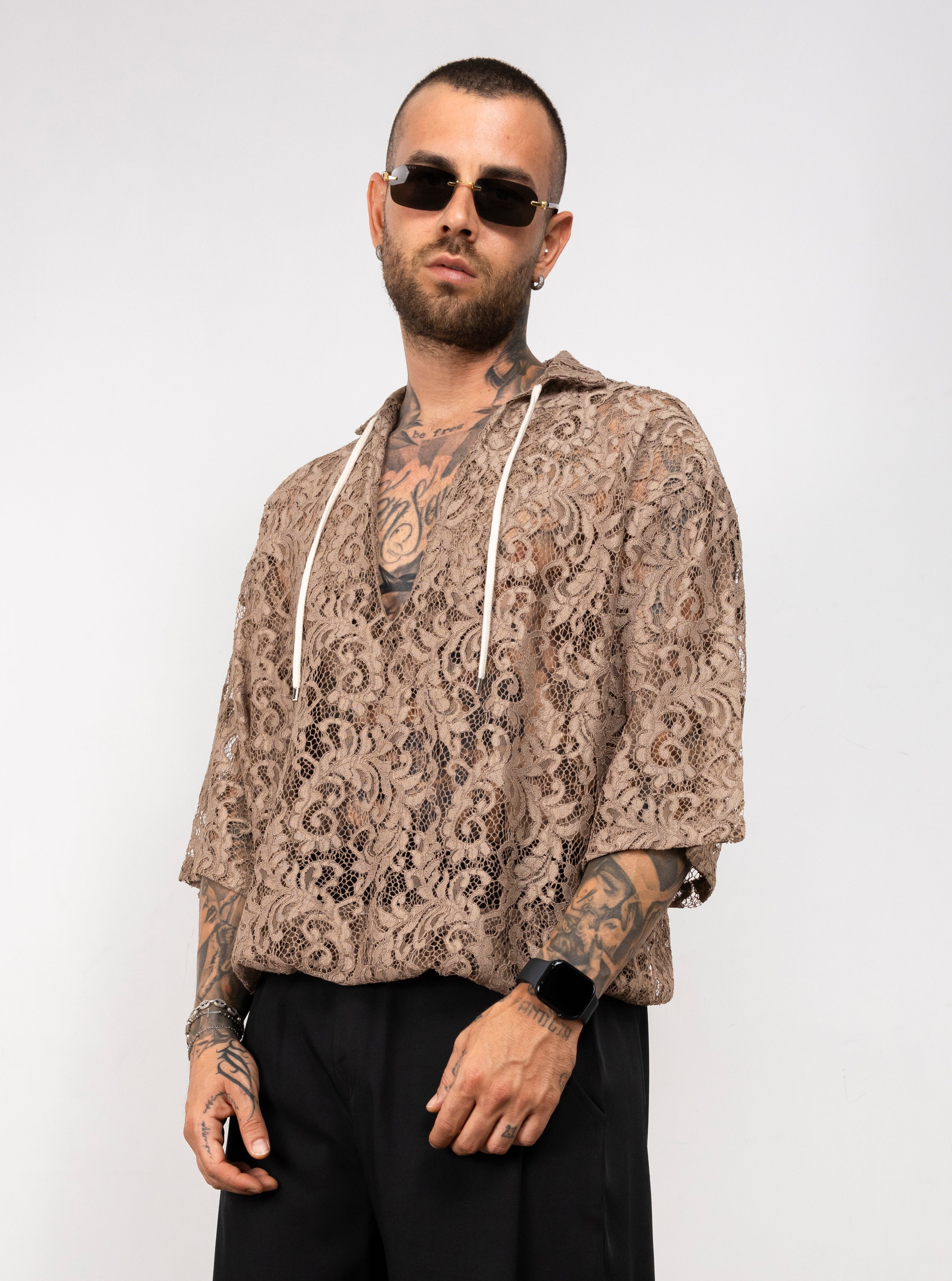 T-shirt in pizzo