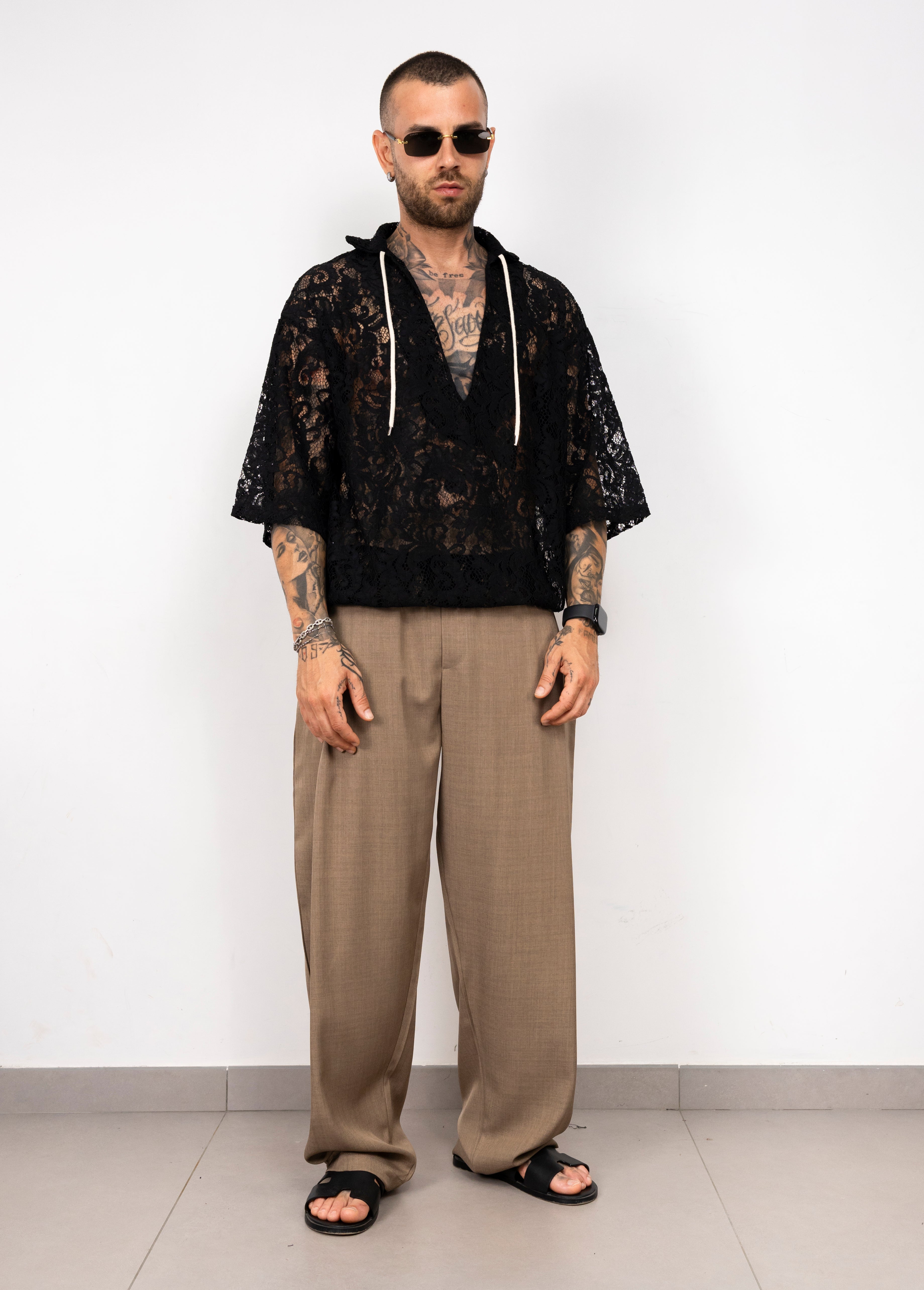T-shirt in pizzo