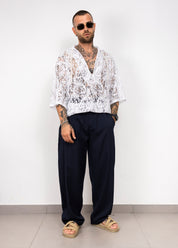 T-shirt in pizzo