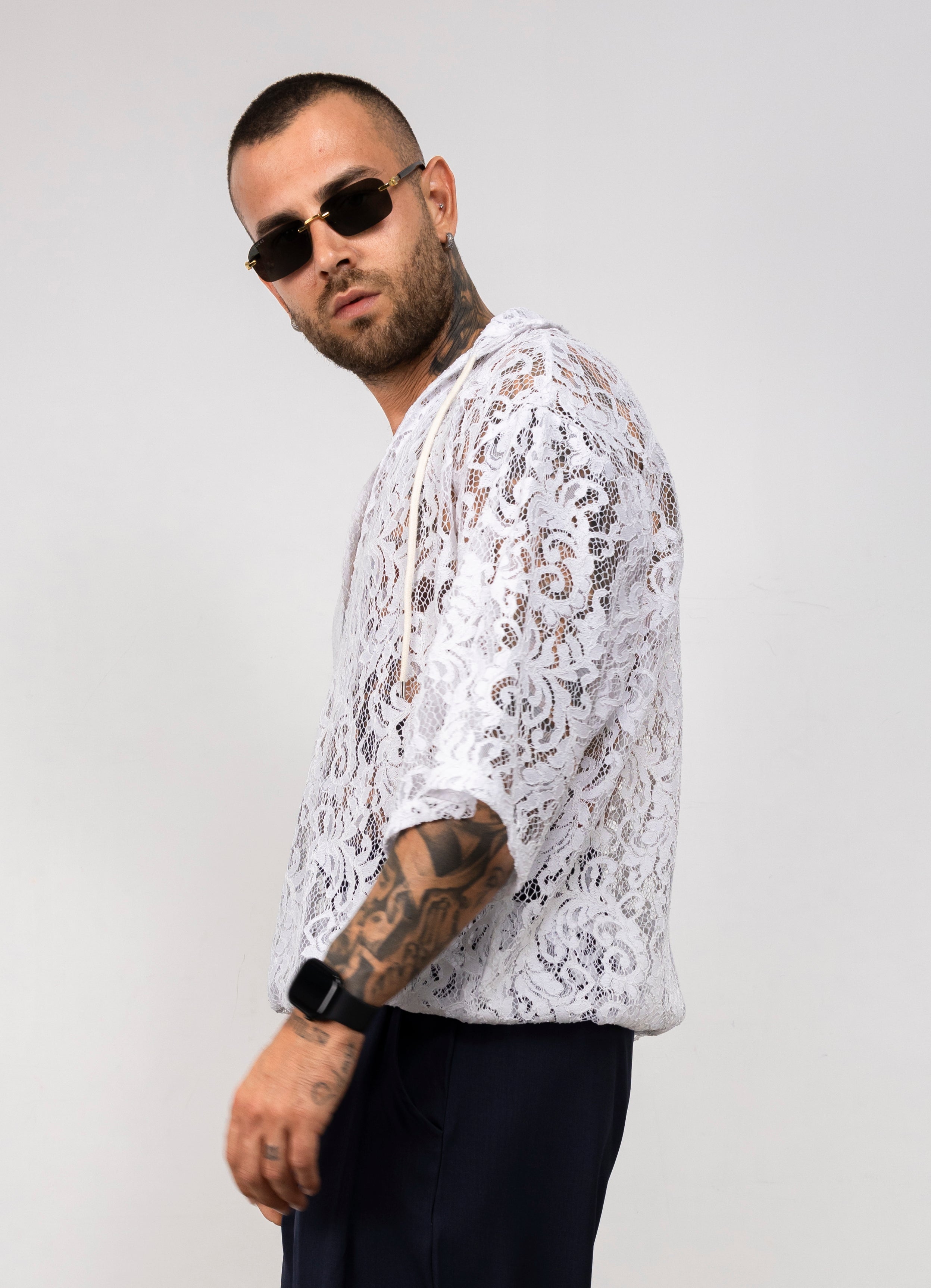 T-shirt in pizzo