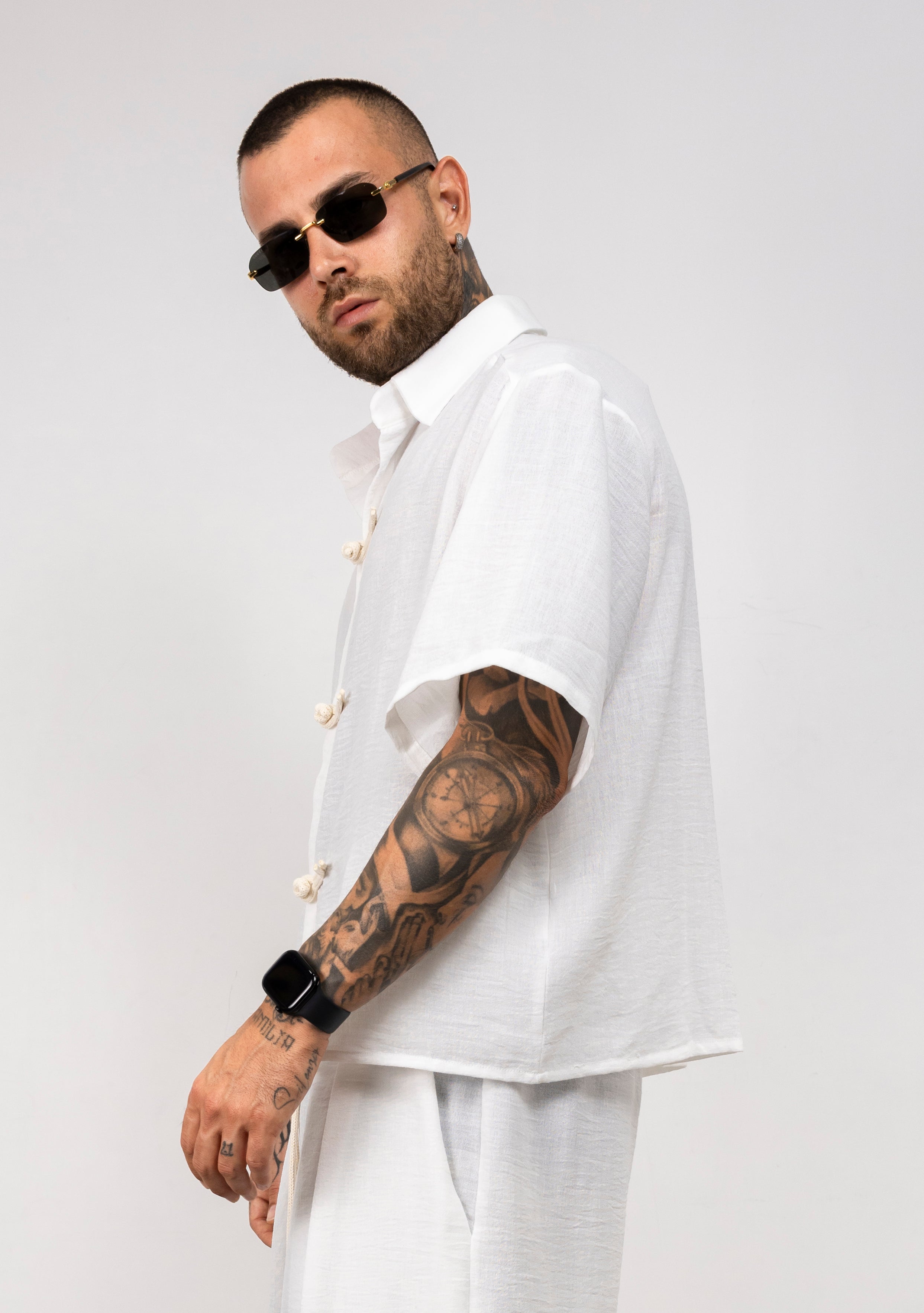 Coordinato in Lino con Chiusura a Nodo. BLKC