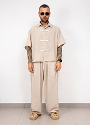 Coordinato in Lino con Chiusura a Nodo. BLKC