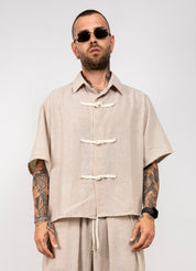 Coordinato in Lino con Chiusura a Nodo. BLKC