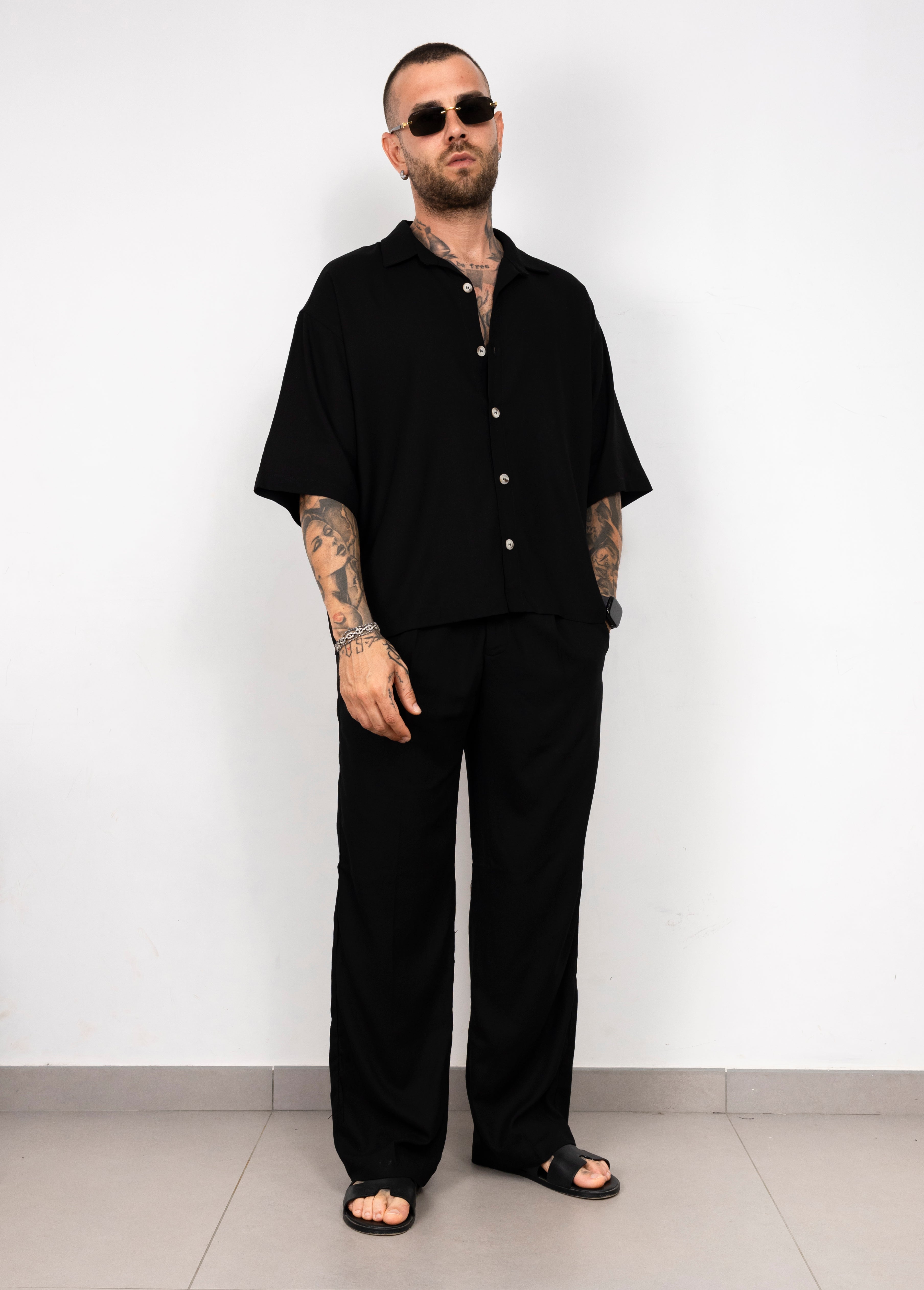 Coordinato lino camicia e pantalone