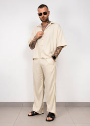 Coordinato lino camicia e pantalone
