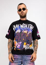 T-shirt  404 con Strass cianotic