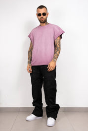 baggy spalmato con zip