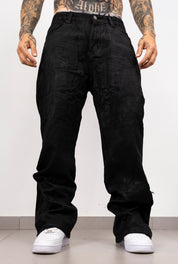 baggy spalmato con zip