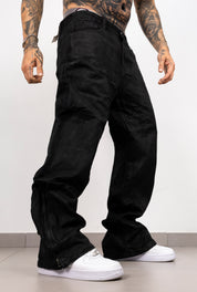 baggy spalmato con zip