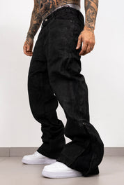 baggy spalmato con zip