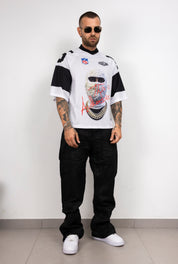 baggy spalmato con zip