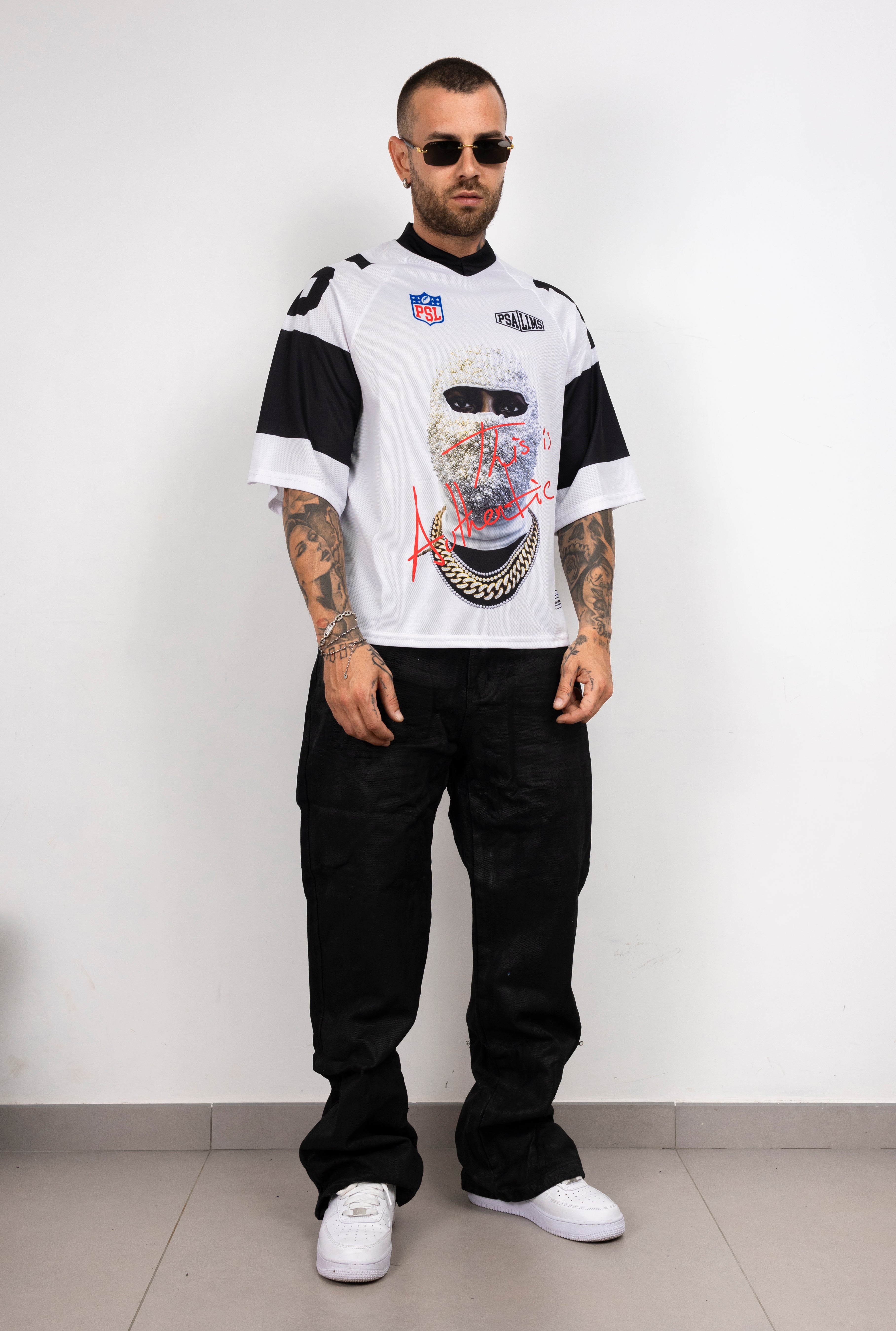 baggy spalmato con zip