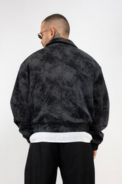 Bomber Scamosciato Con Zip