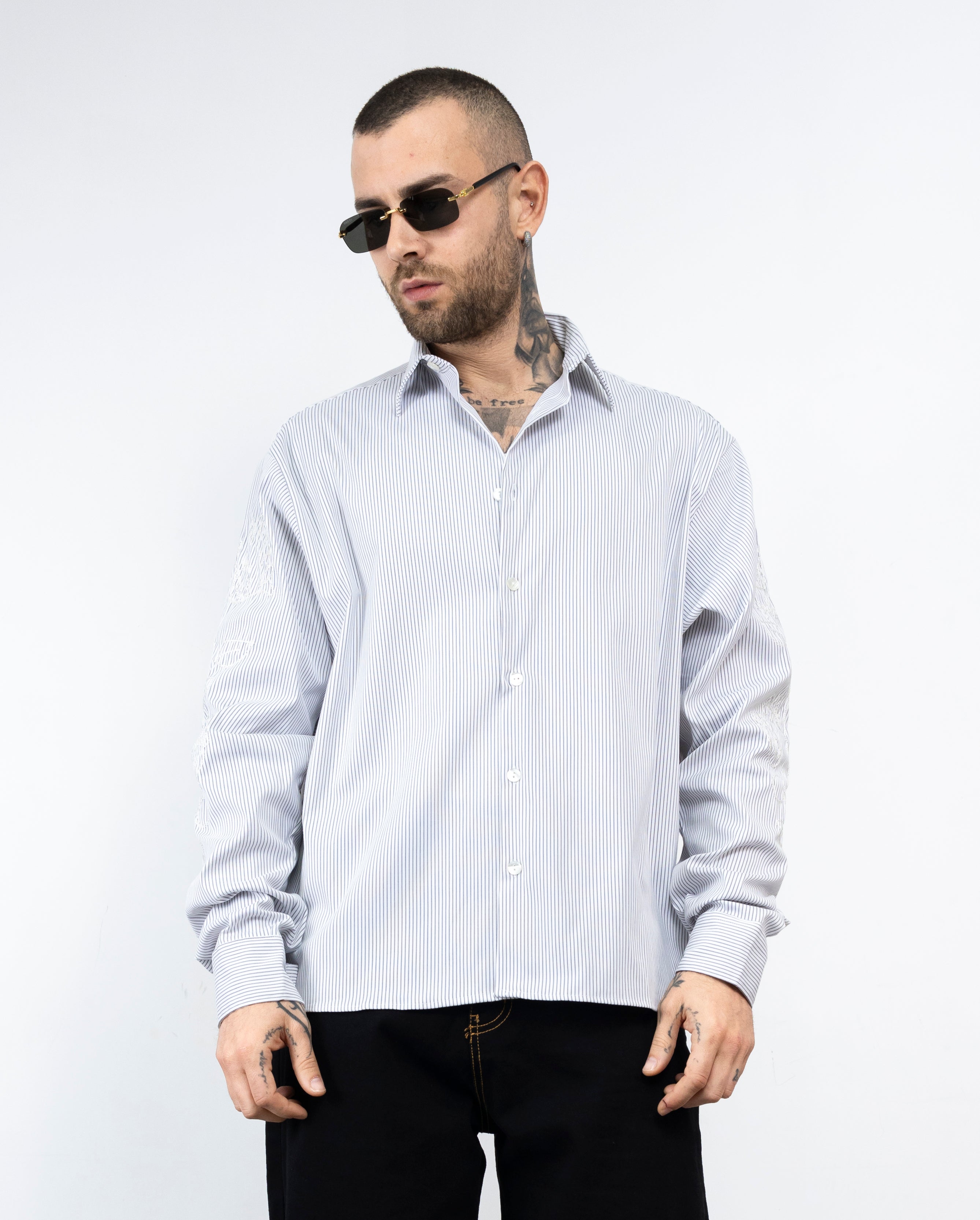 Camicia millerighe asagao