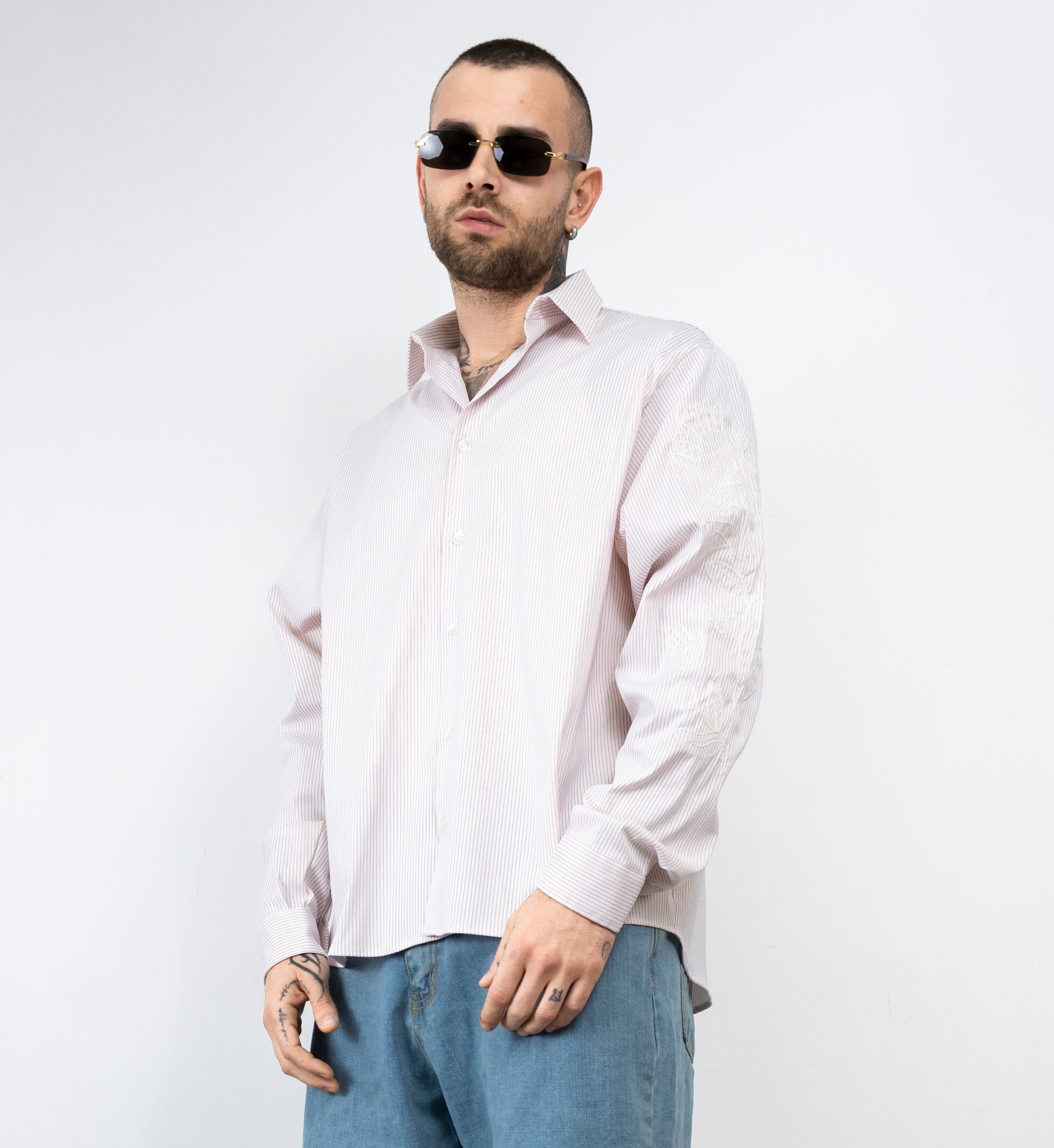 Camicia millerighe asagao