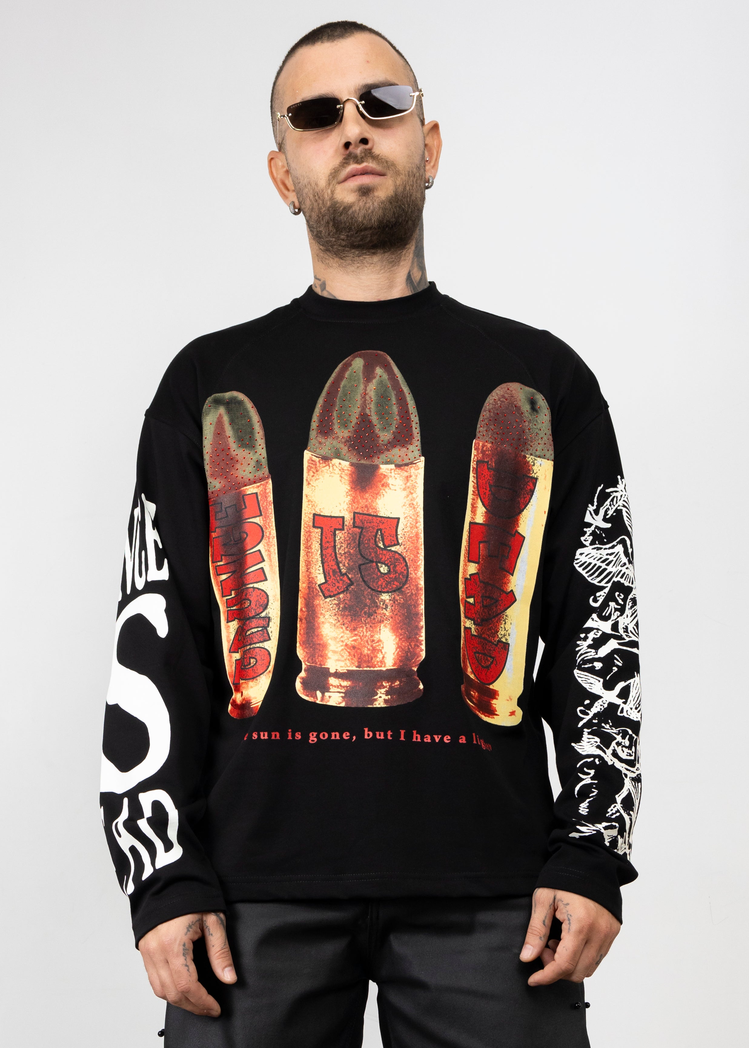 Long Sleeve Proiettile Strass