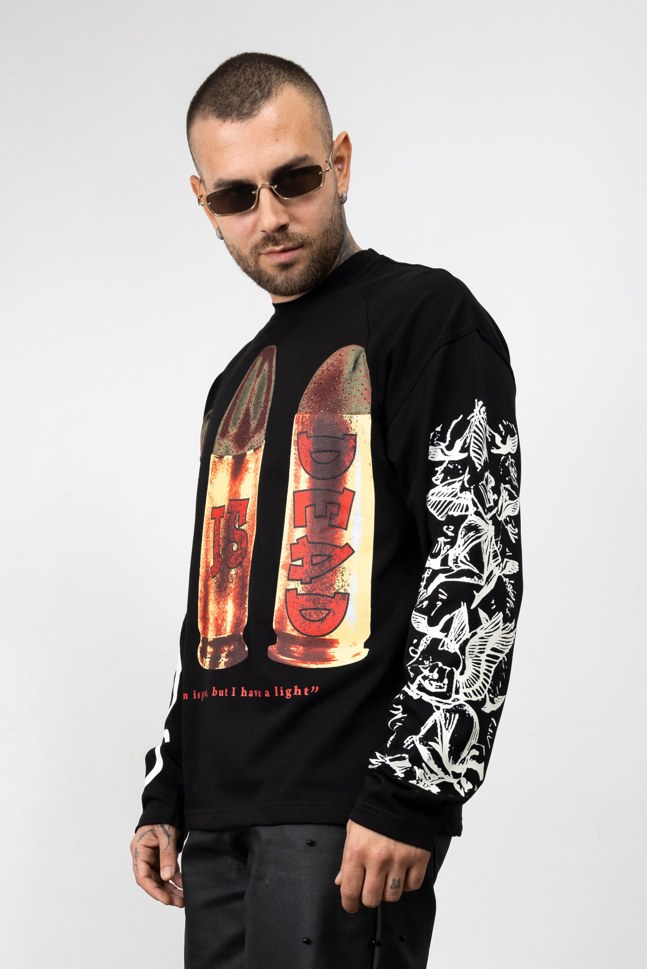 Long Sleeve Proiettile Strass