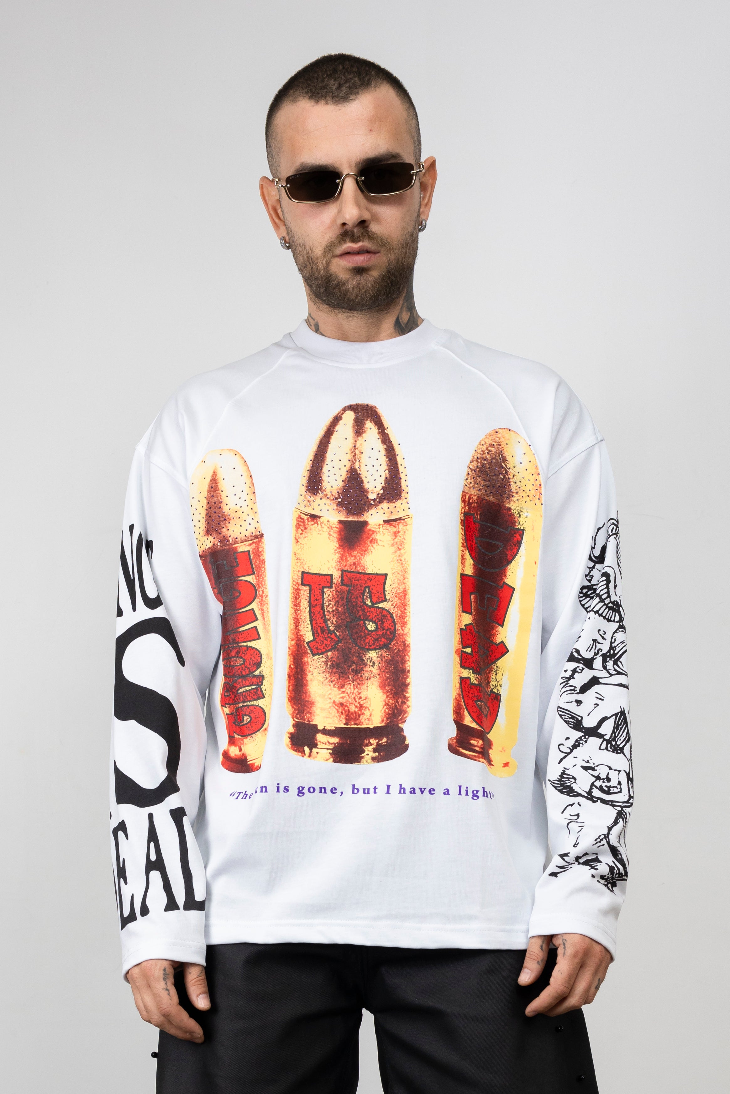 Long Sleeve Proiettile Strass