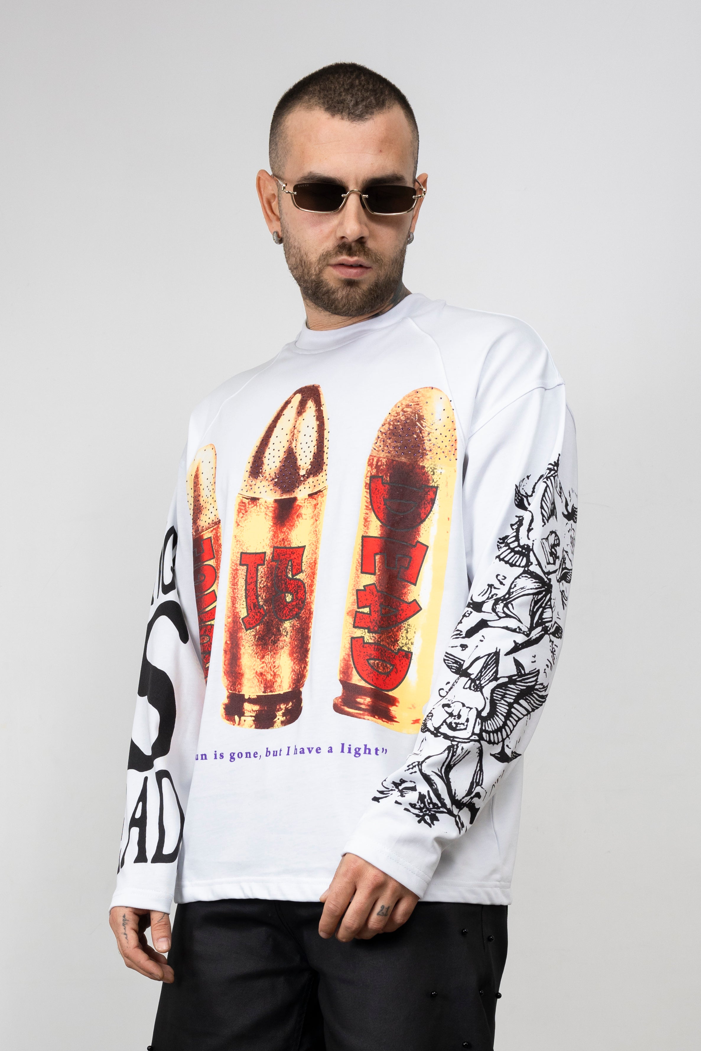 Long Sleeve Proiettile Strass